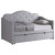 Elmore Upholstered Twin Day Bed With Trundle Pearl Silver