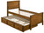 Granger Twin Captain's Bed With Trundle Light Brown