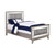 Leighton Twin Bed Pearl Silver