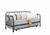 Marina Twin Metal Day Bed With Trundle Black