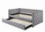 Mockern Tufted Upholstered Day Bed With Trundle Gray