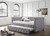 Mockern Tufted Upholstered Day Bed With Trundle Gray
