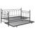 Nocus Metal Twin Day Bed With Trundle Black