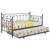 Nocus Metal Twin Day Bed With Trundle Black