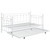 Nocus Metal Twin Day Bed With Trundle White