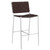 Adelaide Upholstered Bar Stool With Open Back Brown