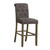 Balboa Tufted Back Bar Stools (Set of 2) Gray And Rustic Brown