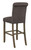 Balboa Tufted Back Bar Stools (Set of 2) Gray And Rustic Brown