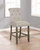 Balboa Tufted Back Counter Height Stools (Set of 2) Beige And Rustic Brown