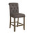 Balboa Tufted Back Counter Height Stools (Set of 2) Gray And Rustic Brown