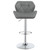 Berrington Adjustable Bar Stools (Set of 2) Chrome And Gray