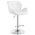 Berrington Adjustable Bar Stools (Set of 2) Chrome And White