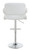 Brandi Adjustable Height Bar Stool White 29"