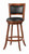 Broxton Upholstered Swivel Bar Stools (Set of 2) Black