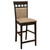 Clanton Counter Height Stools with Upholstered Seats & Back (Set of 2) Brown