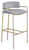 Comstock Upholstered Low Back Bar Stool Pearl Silver