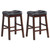 Donald Upholstered Counter Height Stools (Set of 2) Black And Cappuccino