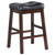 Donald Upholstered Counter Height Stools (Set of 2) Black And Cappuccino