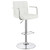 Palomar Adjustable Height Bar Stool White