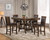 Dewey Counter Height Table 5 Piece Set Dark Brown