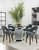 Ellie 5 Piece Dining Room Set (Counter Height Table and Chairs) Dark Gray