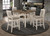 Sarasota 5 Piece Round Counter Dining Set White