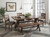 Alston 6 Piece Set (Table And 4 Side Chairs And Bench) Brown And Gray