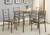 Anna 5 Piece Dining Set Dark Brown Metal