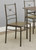 Anna 5 Piece Dining Set Dark Brown Metal
