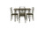 Anna 5 Piece Dining Set Dark Brown Metal