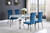 Carone 5 Piece Dining Room Set Teal