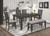 Dalila Dining Table 6 Piece Set Gray