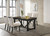 Dining Table 5 Piece Set Black / Pearl Silver