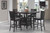 Jaden 5 Piece Dining Room Set Black