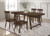 Reynolds 5 Piece Dining Set Dark Brown