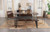 Topeka Dining Table 6 Piece Set Brown