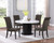 Sherry Dining Table 5 Piece Set Brown