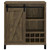 Arlington Bar Cabinet With Sliding Door Light Brown