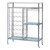 Derion Glass Shelf Serving Cart With Casters Pearl Silver