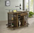 Gideon Glass Top Bar Unit With Drawer Brown