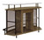 Gideon Glass Top Bar Unit With Drawer Brown