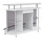 Gideon Shaped Glass Top Bar Unit With Drawer White