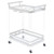 Jefferson 2-tier Glass Serving Cart Pearl Silver