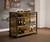 Renaldi Bar Unit With Stemware Rack Brown