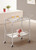 Shadix 2-tier Serving Cart With Glass Top Pearl Silver