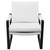 Accent Chair White Faux Leather