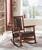 Ida Upholstered Rocking Chair Brown