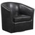 Turner Upholstery Sloped Arm Accent Swivel Chair Black