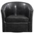 Turner Upholstery Sloped Arm Accent Swivel Chair Black