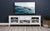 TV Console White Wood